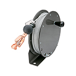 MANUAL REWIND GROUND REELS, 75FT CABLE